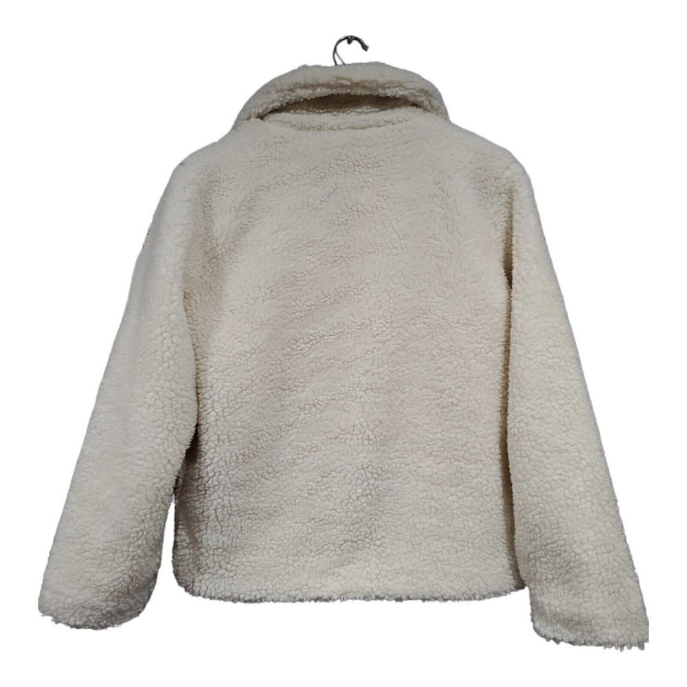 BDG Urban Outfitters Women's Cream Full-zip Sherpa Jacket Pockets Size M - Picture 2 of 12
